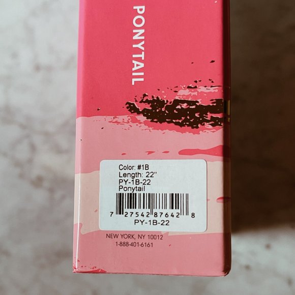 Glam Seamless 22" Invisi Ponytail | 1B Natural Black | NEW HAIR EXTENSIONS - Picture 2 of 6